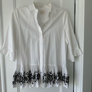 Kate Spade size S white top